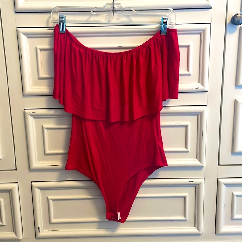 Red Body Suit. NWT